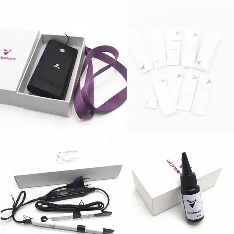 V-Light Hair Extension Fast Grafting Tool Firm and Traceless v light hair mashine extension hair extension uv glue light device - ACHETE LTD