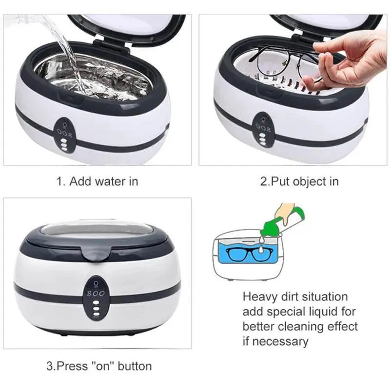 Ultrasonic Cleaner Ultra Sonic Bath Cleaner Circuit Board Jewelry Watch Glasses Razor Dental Ultrasound Cleaning Machine Cleaner - ACHETE LTD