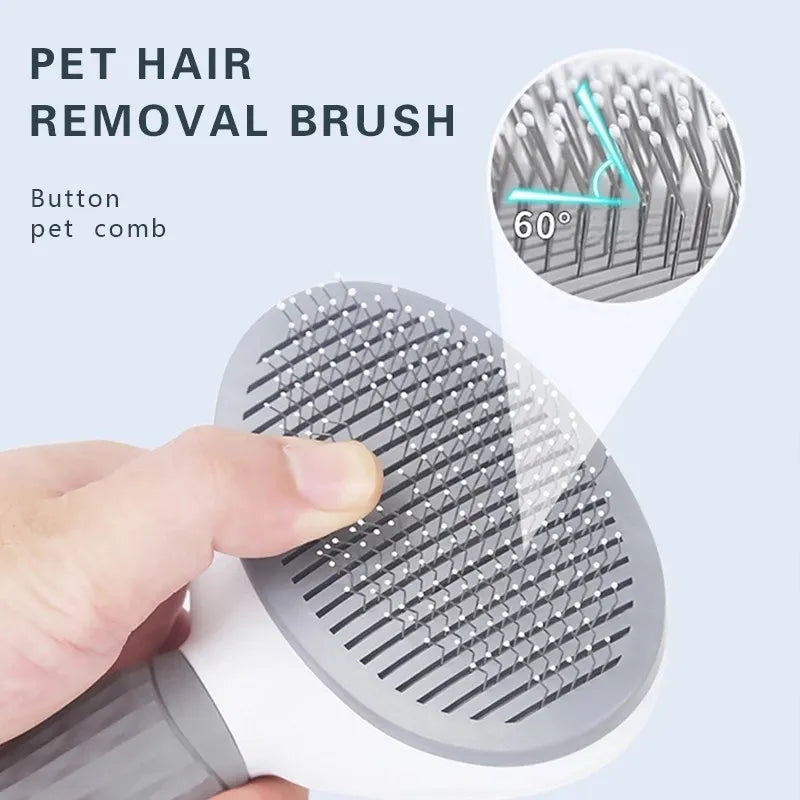 ng Comb DogsPet Dog Brush Cat Comb Self Cleaning Pet Hair Remover Brush For Dogs Cats Grooming Tools Pets Dematti Accessories