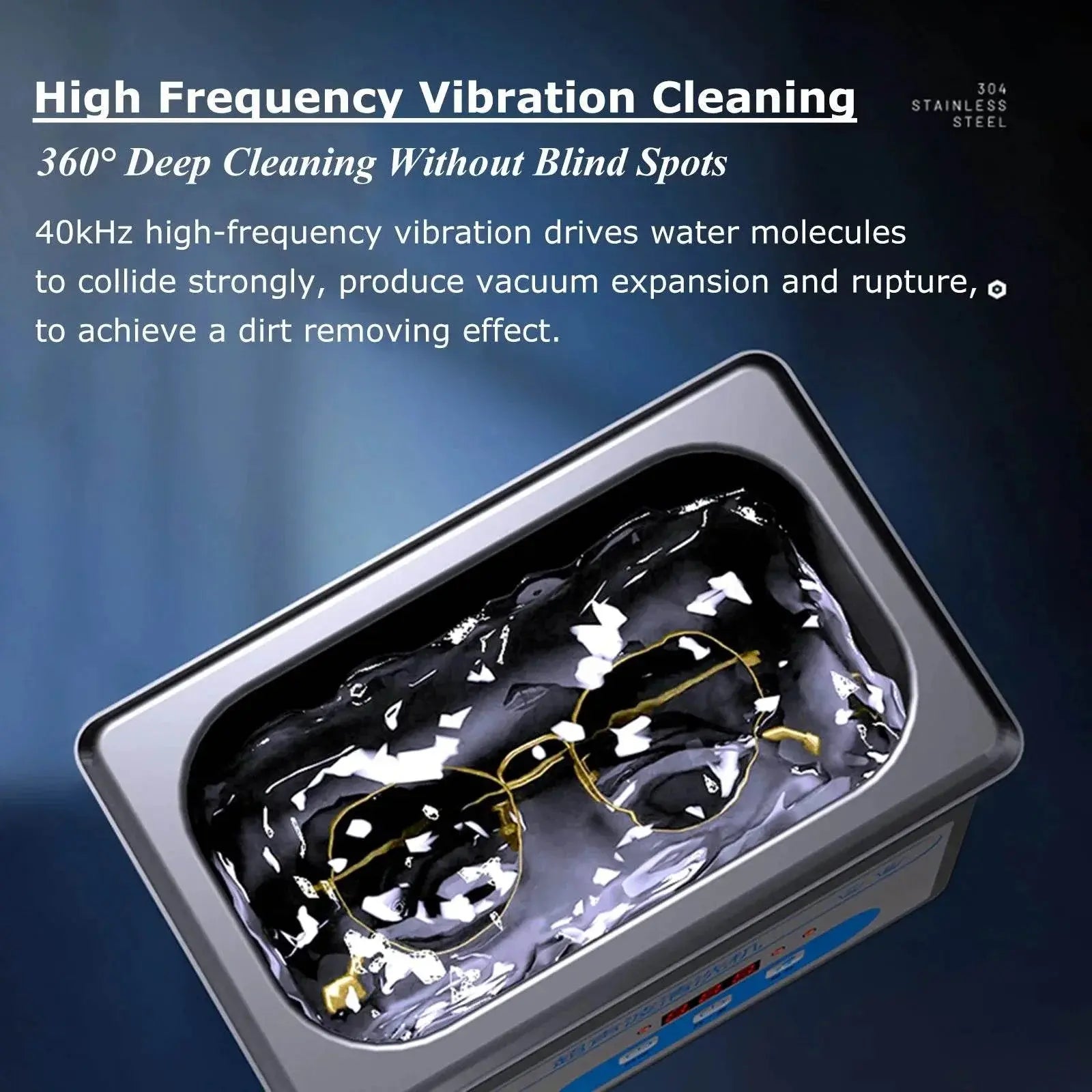 800ml Ultrasonic Cleaner 40kHz Ultra Sonic Cleaner with Timer Ultrasonic Jewelry Cleaner Ultrasonic Cleaning Machine - ACHETE LTD