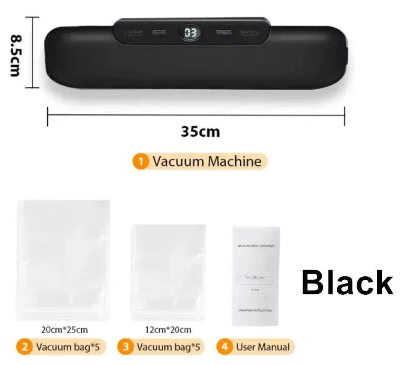 Vacuum Sealer Packaging Machine Food Vacuum Sealer With Free 10pcs Vacuum bags Household Vacuum Food Sealing - ACHETE LTD