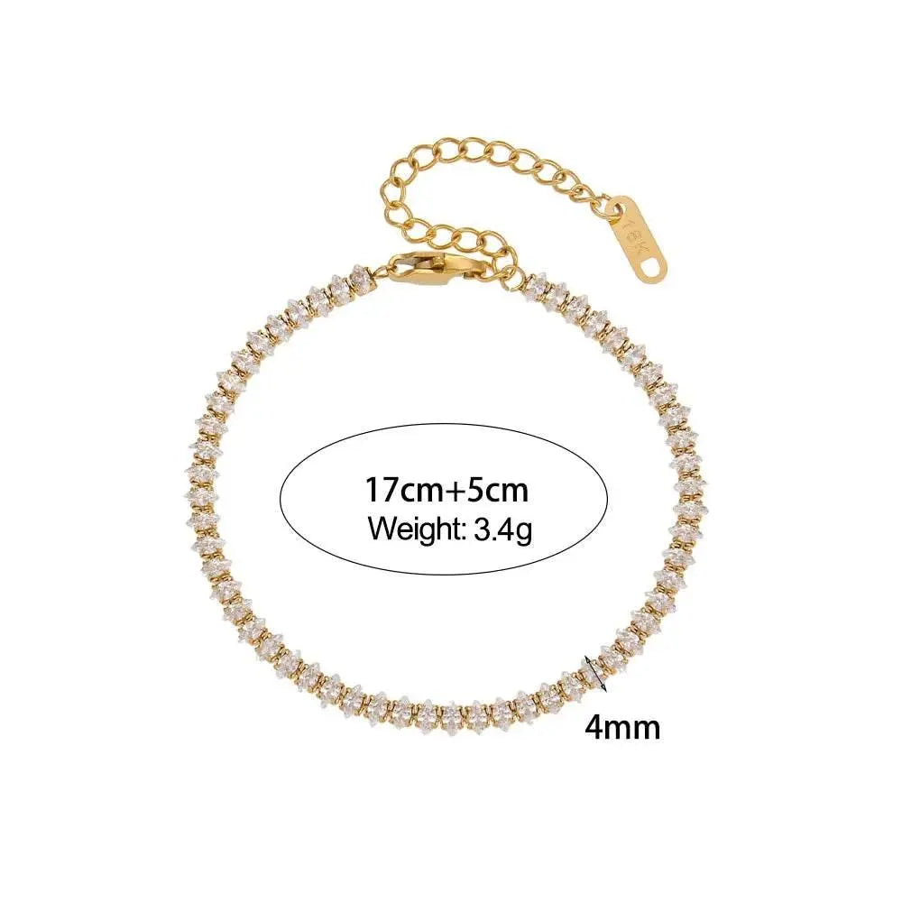 Miniamlist Men Bracelet Gold Jewelry Street Style Stainless Steel 316L 18k Gold Plated Cuban Chain Bracelets For Women - ACHETE LTD