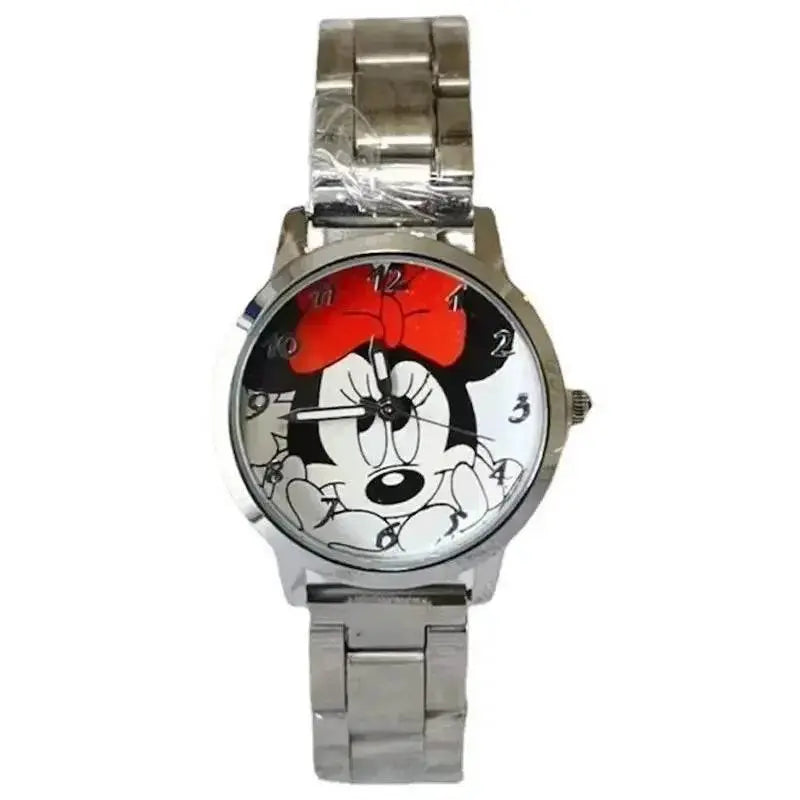 MINISO Disney Children's Watch Mickey Mouse Minnie Gold Silver Watch Children's Boys Girls Watches Steel Students Quartz Watch - ACHETE LTD