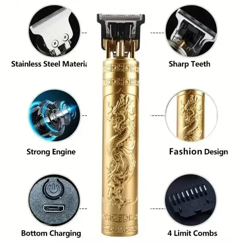 T9 Hair Clippers for Men Vintage Hair Cutting Machine Beard Trimmer Kits Body Hair Shaving Barber Beard Trimmer Electric Shaver - ACHETE LTD
