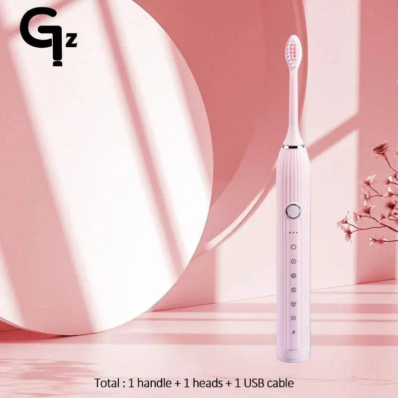 GeZhou N105 Sonic Electric Toothbrush Adult Timer Brush USB Rechargeable Electric Tooth Brushes with 8pcs Replacement Brush Head - ACHETE LTD