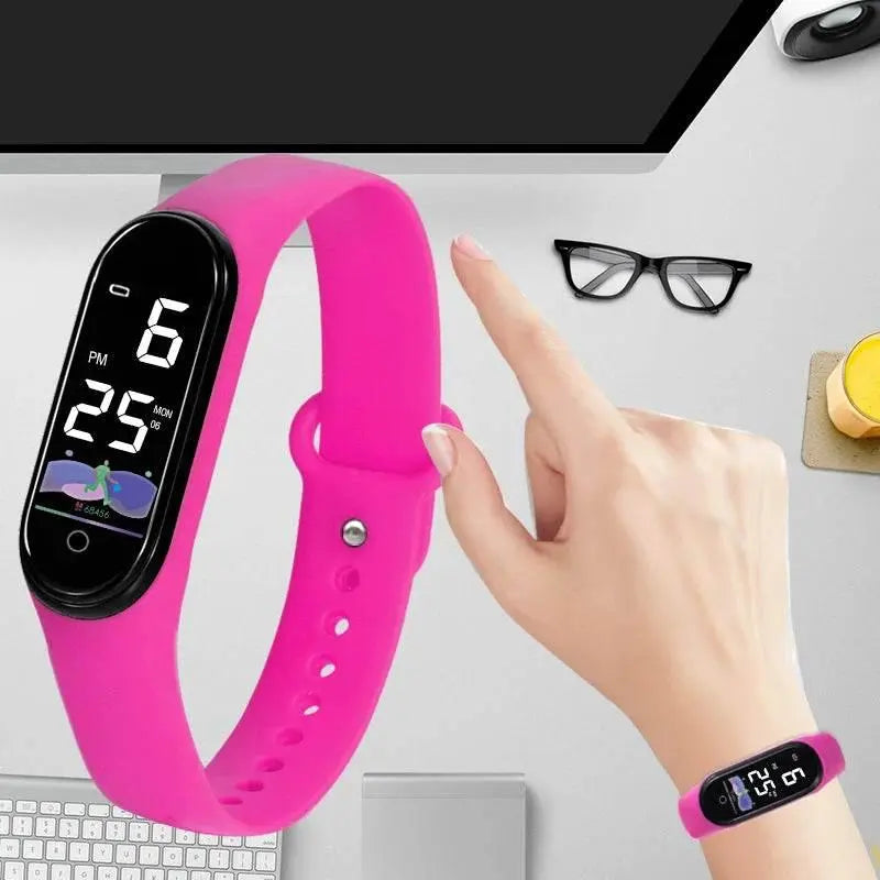 New men's and women's watches, LED digital watches, fashionable, casual, simple touch screen electronic watches - ACHETE LTD