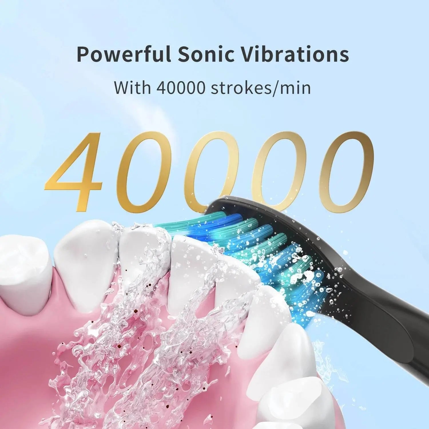 SEAGO Couple Rechargeable Electric Toothbrush Sonic Tooth Brush Travel Box Ultrasonic Replace 8 Brush Heads - ACHETE LTD