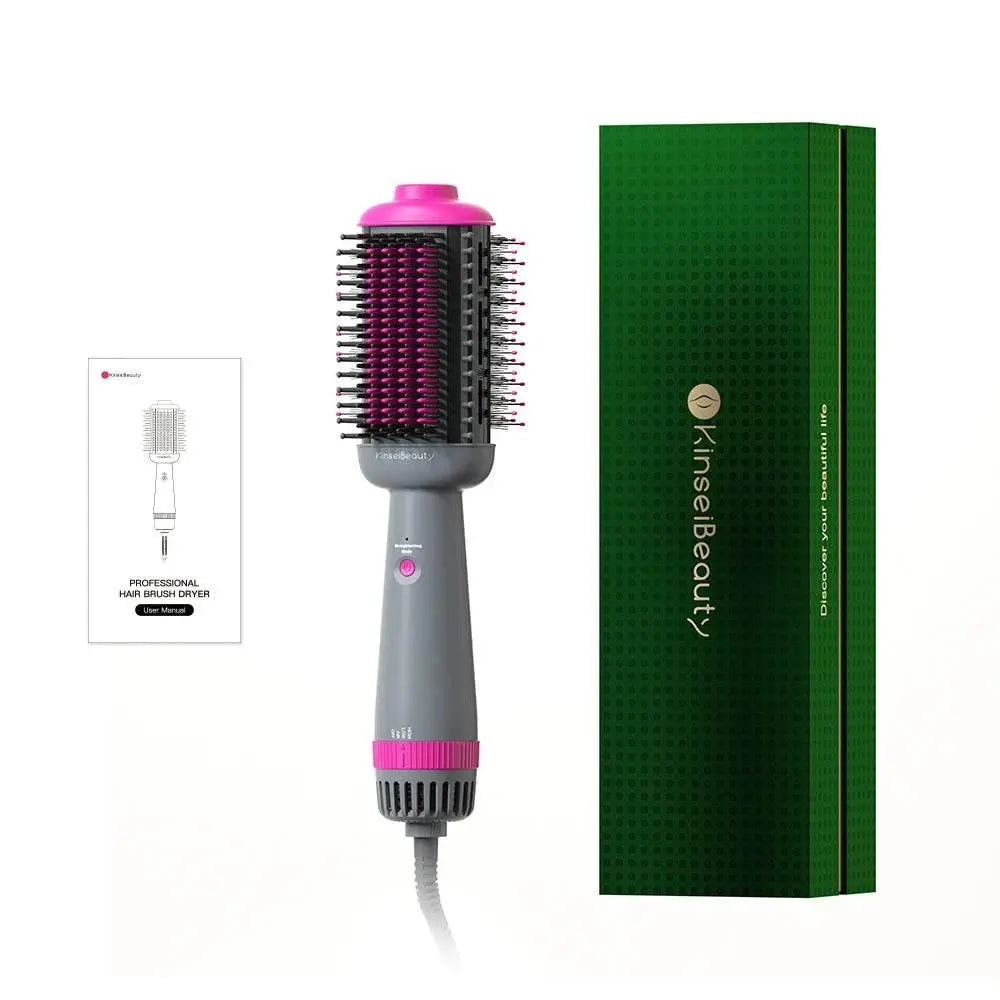 Kinseibeauty Hair Dryer Comb Straightener Electric Hot Air Brush Ceramic Anti-ironing Blower Multi-function Styling Tools - ACHETE LTD