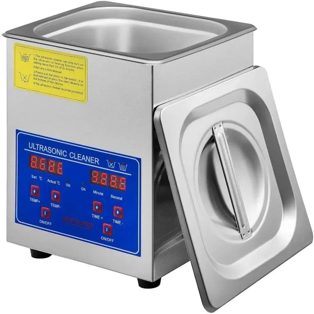Ultrasonic Cleaner, with Digital Timer & Heater, Ultra Sonic Jewelry Cleaner, Stainless Steel Heated Cleaning Machine - ACHETE LTD