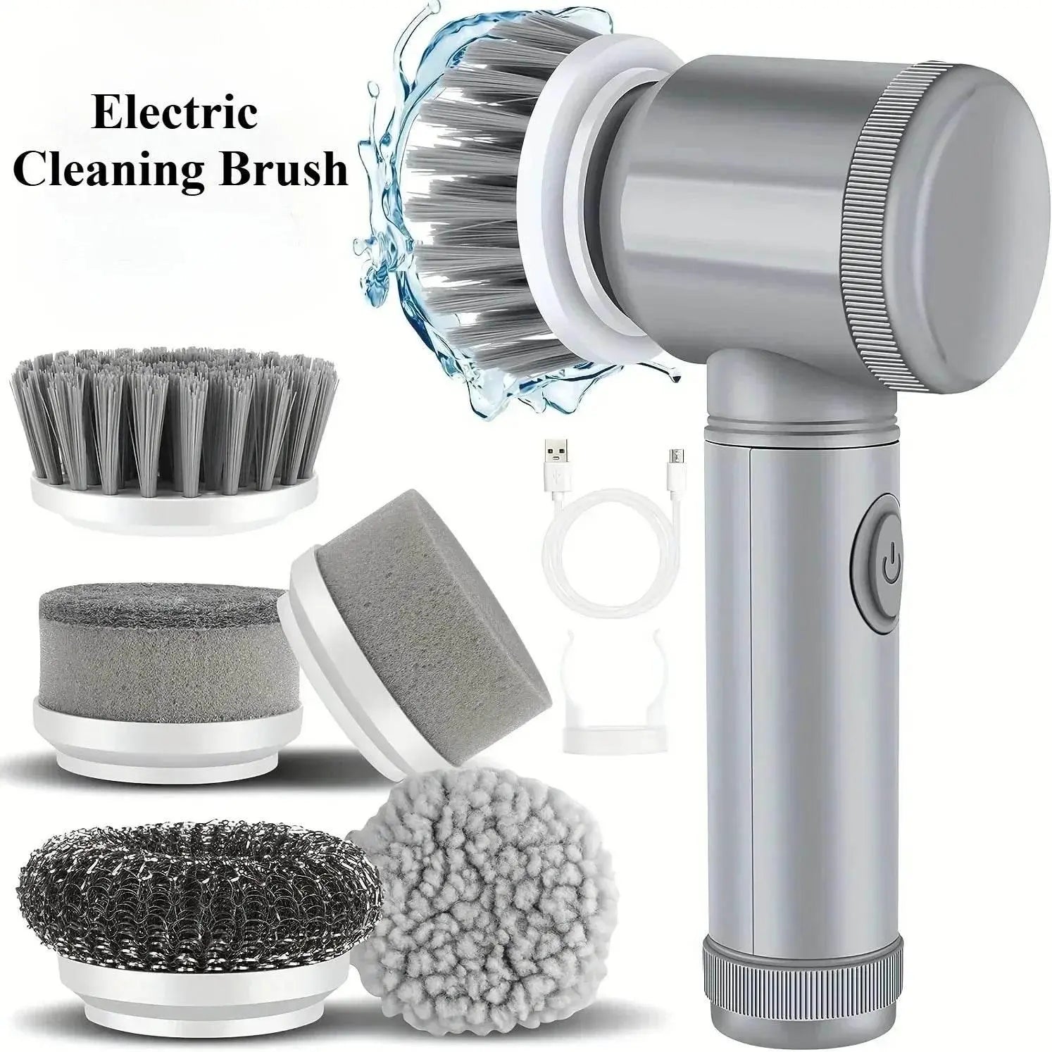 Cordless Electric Spin Scrubber - 5-in-1 Power - ACHETE LTD