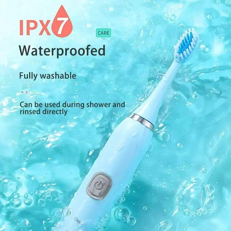 Sonic Electric Toothbrush Cleaning Brush For Adult Automatic Rechargeable Soft Hair Waterproof Ultrasonic Tooth Brush 4 heads - ACHETE LTD