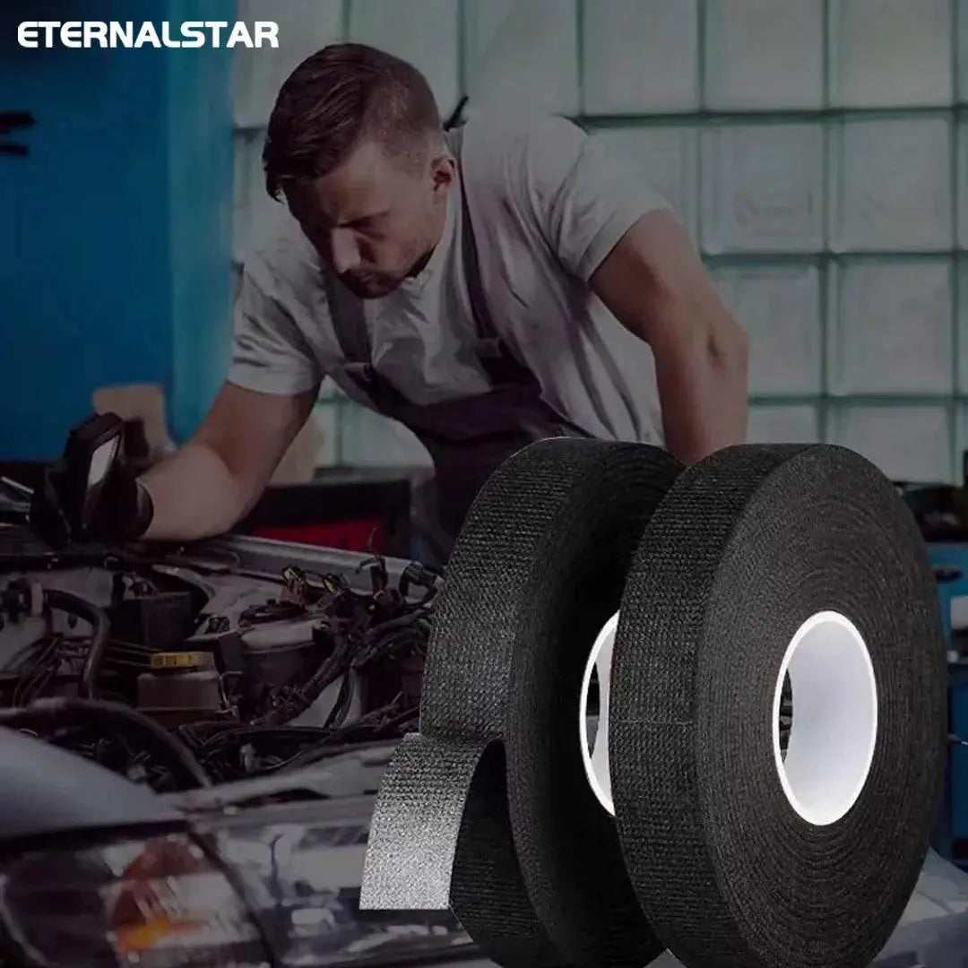 Electrical Tape Heat Resistant Harness Tape Adhesive Cloth Tape Waterproof Tape Insulating Automotive Fabric Cloth Tape 5Pcs - ACHETE LTD