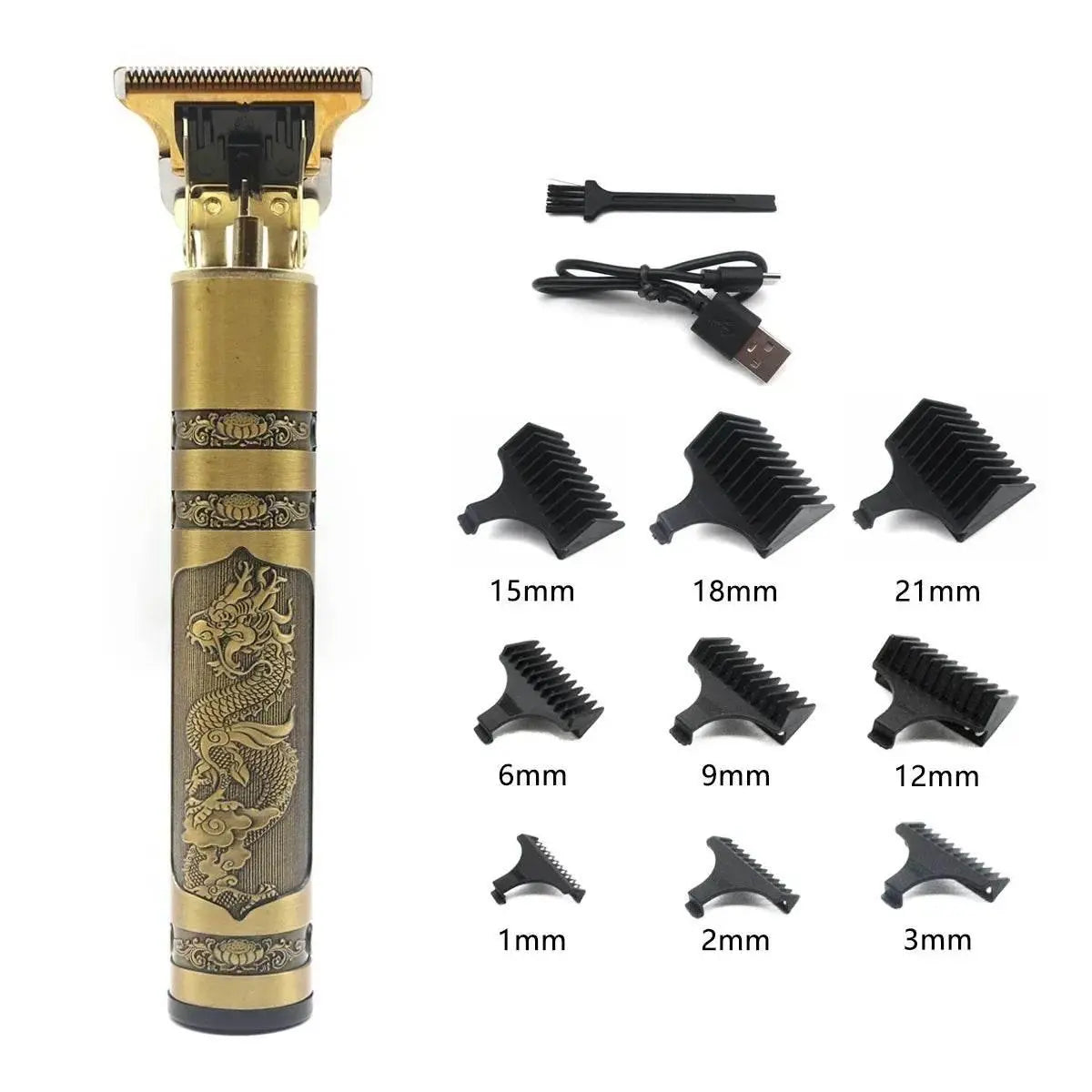 Professional T9 Hair Trimmer Machine Metal Body Beard Trimmer for Men Stainless Steel Blade Hair Clipper Beard Trimmer - ACHETE LTD