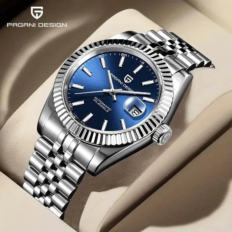 PAGANI DESIGN Men Mechanical Watch Luxury Automatic Watch Sport Stainless Steel 100M Waterproof Watch for Men - ACHETE LTD