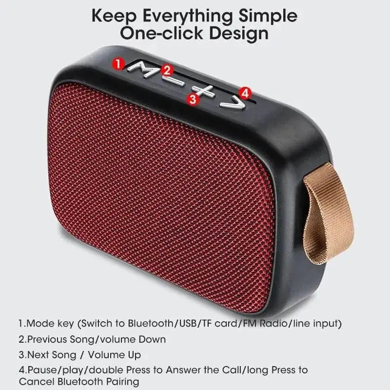 New Wireless Bluetooth Speaker Outdoor Portable Subwoofer Mini Speaker Home Cloth Card Speaker - ACHETE LTD