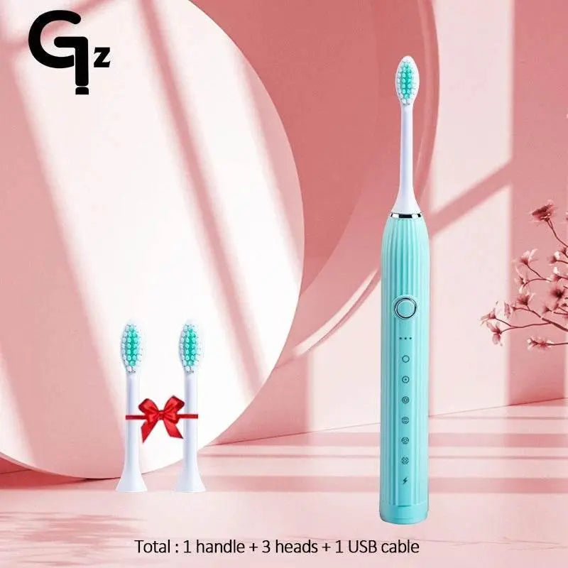 GeZhou N105 Sonic Electric Toothbrush Adult Timer Brush USB Rechargeable Electric Tooth Brushes with 8pcs Replacement Brush Head - ACHETE LTD