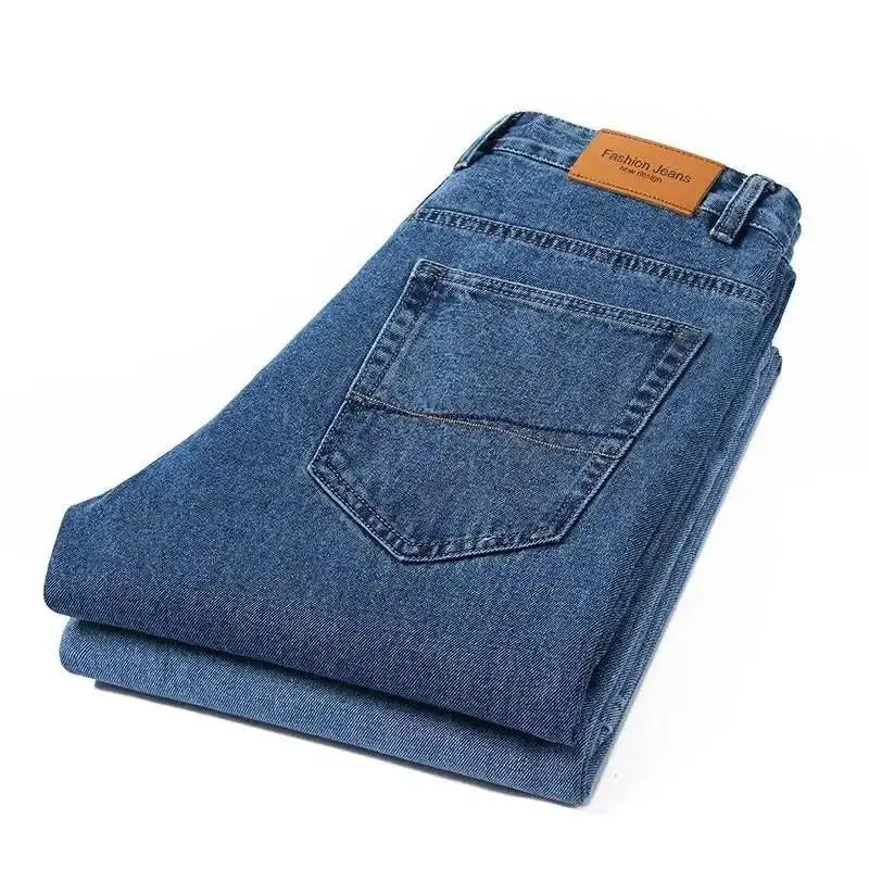 2024 Straight-leg Jeans Classic Style Men's Business Casual Jean Luxury High Quality Stretch Jeans - ACHETE LTD