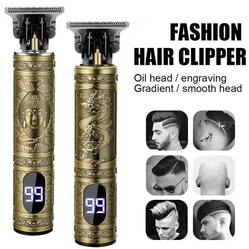 T9 Hair Clippers for Men Vintage Hair Cutting Machine Beard Trimmer Kits Body Hair Shaving Barber Beard Trimmer Electric Shaver - ACHETE LTD