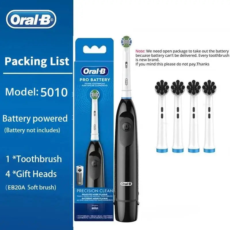 Oral B Electric Toothbrush 5010 Rotation Clean Teeth Adult Teeth Brush Precision Clean Electric Tooth Brush With Extra Refills - ACHETE LTD