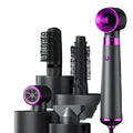Hair Dryer 5-In-1 Electric Hair Comb Negative Ion Straight Curler Brush Blow Dryer Air Comb Removable Brush Kit Tool - ACHETE LTD
