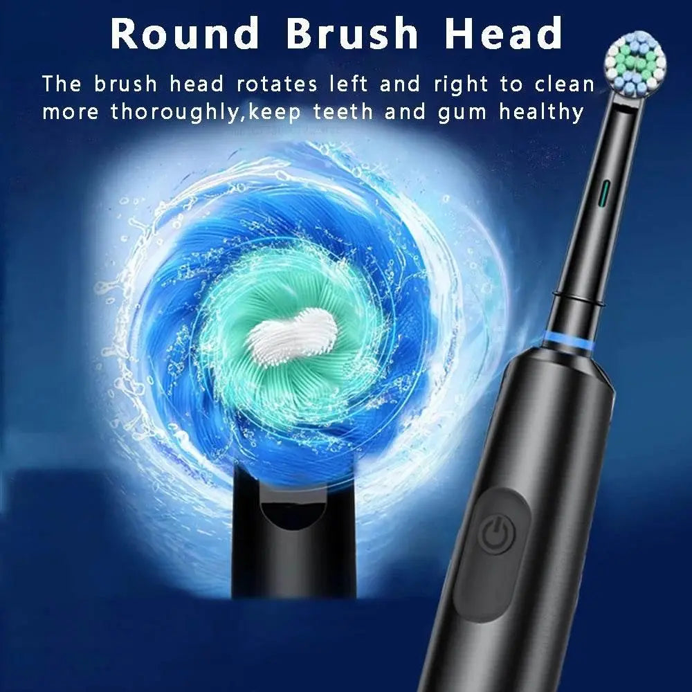 Rechargeable Electric Toothbrush Rotating 2 Minute Timer Electric Tooth Brush for Adults with 8 Brush Heads Sensitive Gum Care - ACHETE LTD