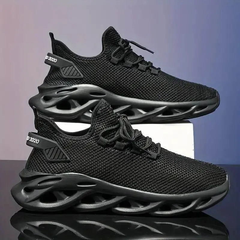 Men Casual Sport Shoes Breathable Lightweight Sneakers Outdoor Mesh Black Running Shoes Athletic Jogging Tenis Walking Shoes - ACHETE LTD