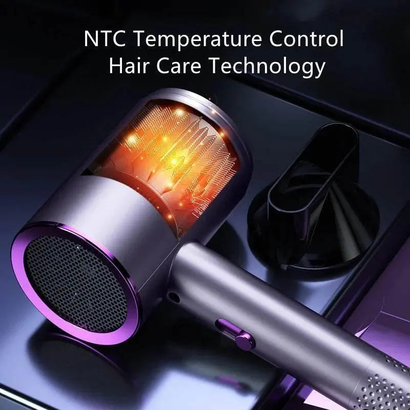 2024 Hair Dryer Professional Salon Colorful Portable Electric negative Ion Professional One Step Brush Blow Hair Dryer - ACHETE LTD