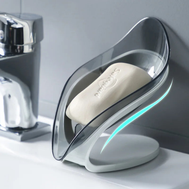 Leaf-shaped Soap Holder with Drainage Design - Non-slip Bathroom Accessory