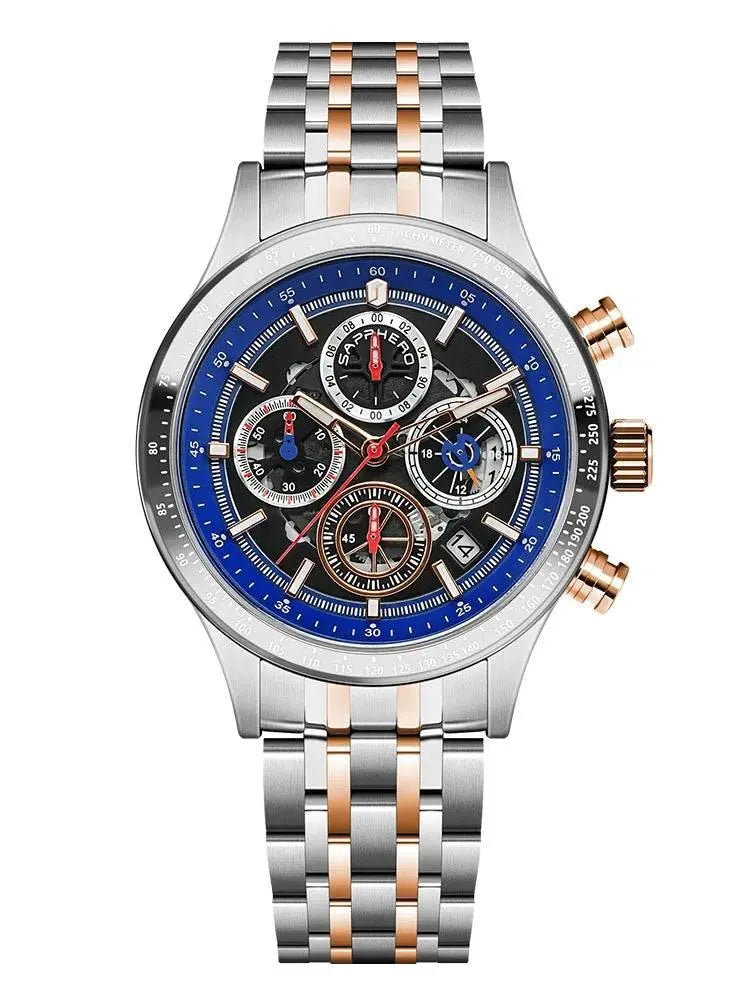 SAPPHERO Men's Watches Luxury Brands Men's Mechanical Styles Quartz Watches For Men 50M Waterproof Clocks Date Wristwatch - ACHETE LTD
