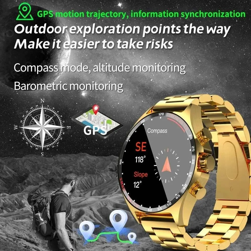2024 Smart Watch SK27 Men BluetoothCall Compass NFC AI Voice 400mAh BigBattery Fitness Sports Smartwatch For Android IOS XIAOMI - ACHETE LTD