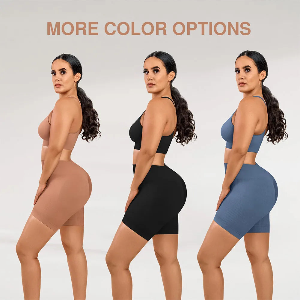 Shapwear SetSport Yoga Set Soft And Breathable High Waist Fitness Gym Suit Sportwear Women Set Workout Clothes For Women