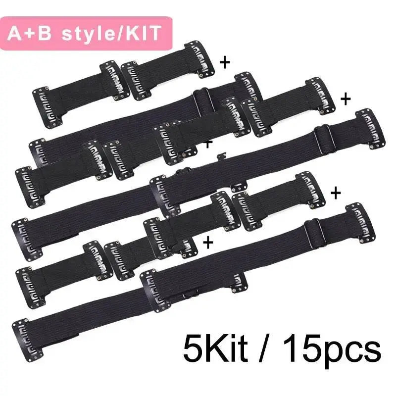 Facelift Stretching Belt Head Bands with Clips Reusable Facial Lifting Bands Stretch Out Strap Adjustable Elastic Band for Hair - ACHETE LTD