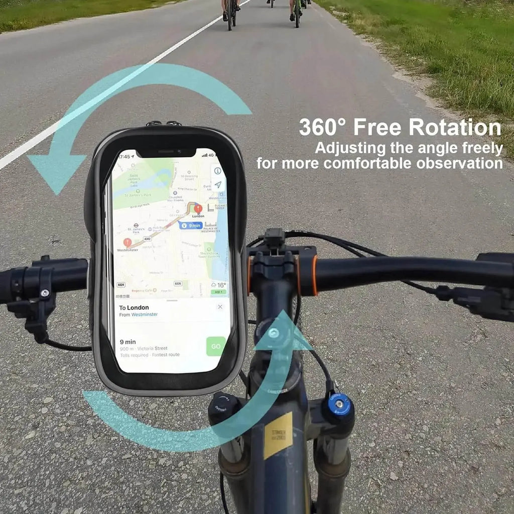 Bike Phone Handlebar Bag Holder Bike Phone Holder Waterproof Bike Bag TPU Touch Screen Handlebar Mount Phone Front Frame Bag - ACHETE LTD