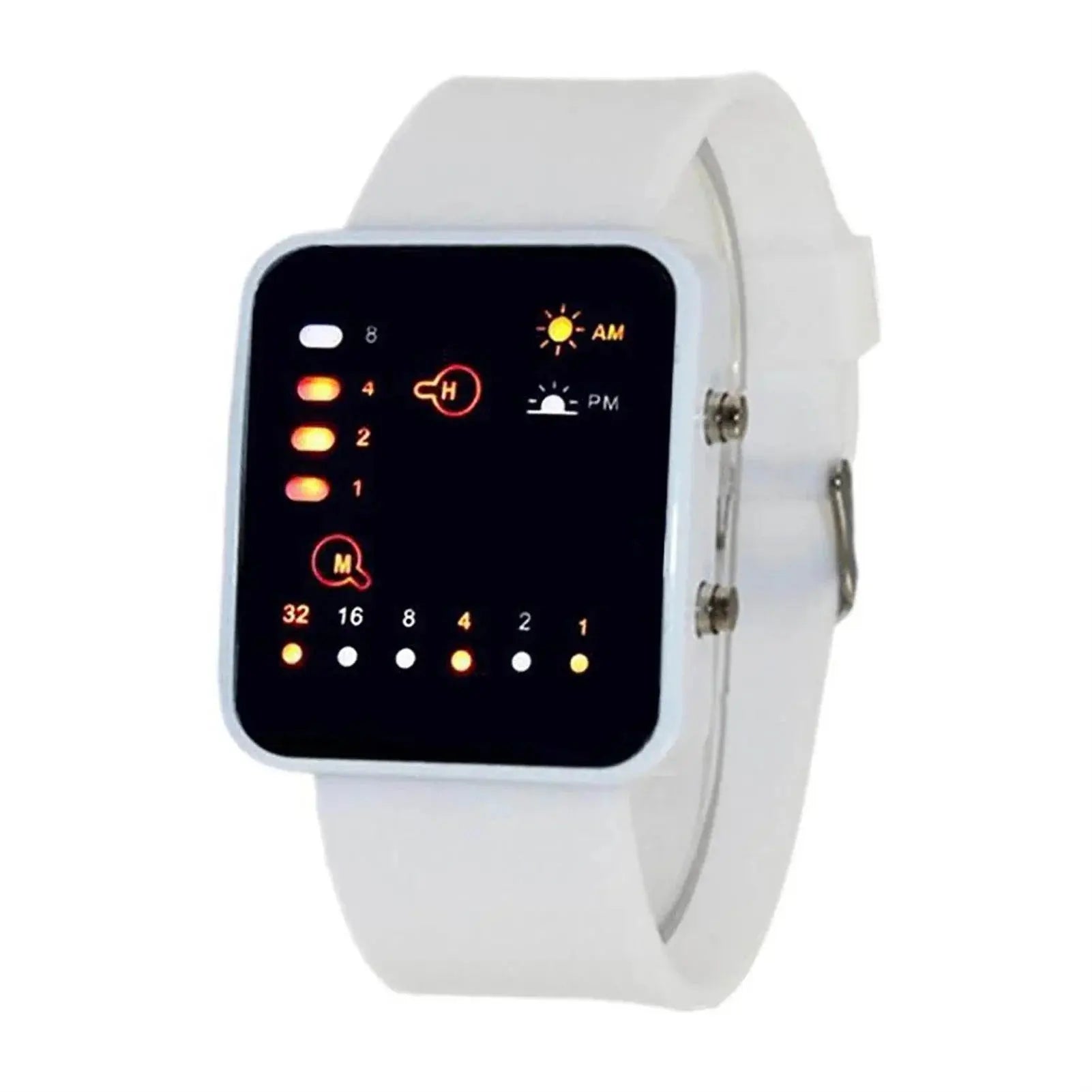 Binary Led Watches Men Watches Fashion Dot Led Digital Electronic Watches Fashion Sports Silicone Watches Couple Watches - ACHETE LTD