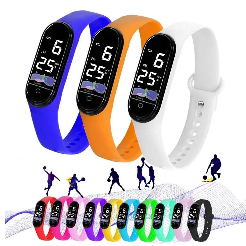 New men's and women's watches, LED digital watches, fashionable, casual, simple touch screen electronic watches - ACHETE LTD