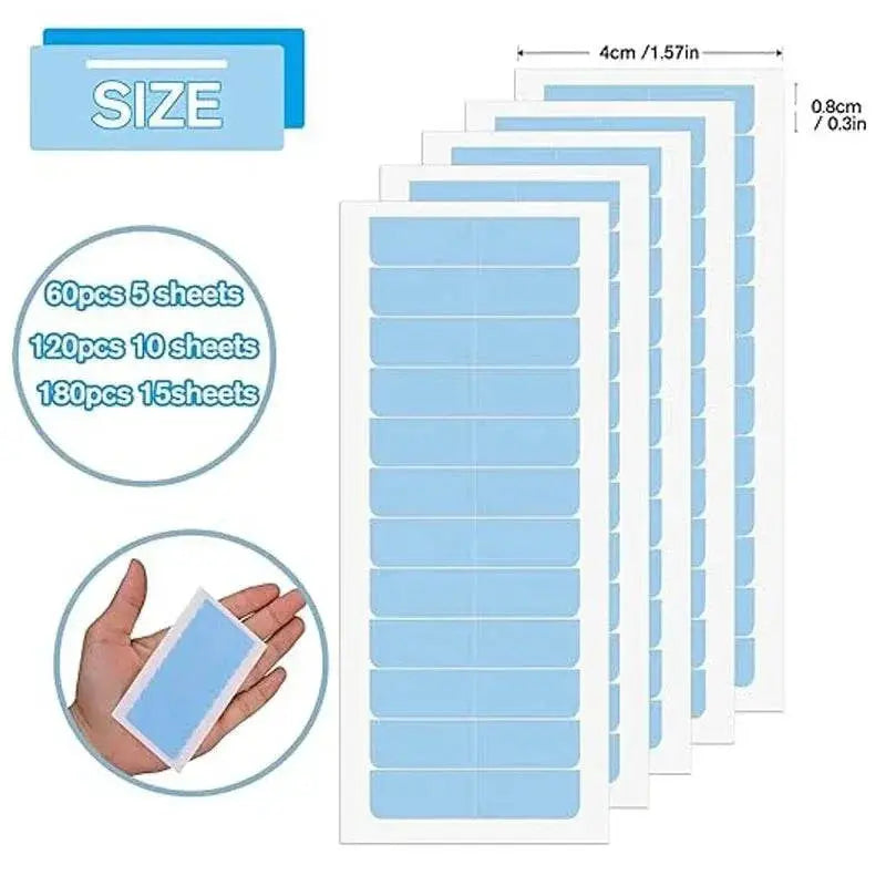 60Pieces Hair Extension Tape Tabs Double Sided Replacement Tape in Hair Extensions Adhesive Hair Extension Tapes Hair Extension - ACHETE LTD