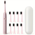 Electric Toothbrush Tooth Brush USB Rechargeable Adult Ultrasonic Teeth Cleaning 8 Replacement Toothbrush Heads - ACHETE LTD
