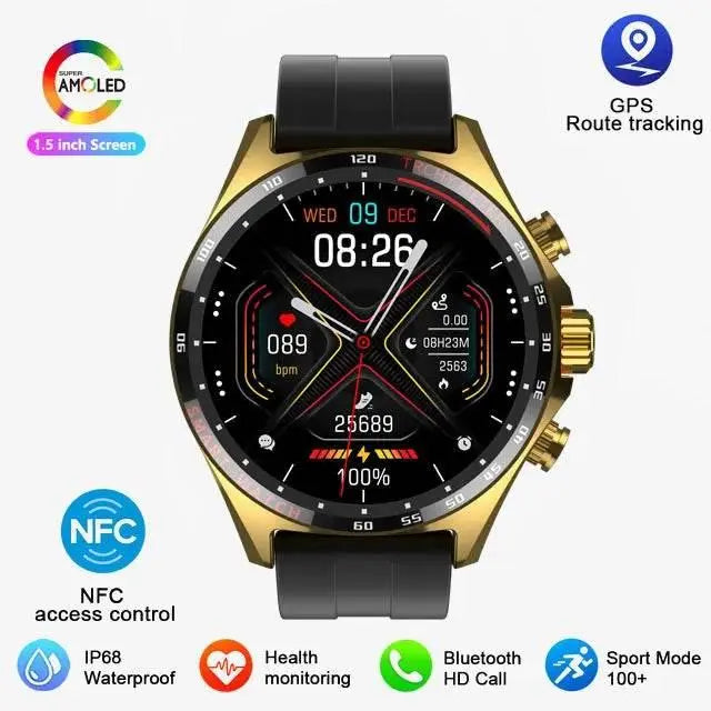 2024 Smart Watch SK27 Men BluetoothCall Compass NFC AI Voice 400mAh BigBattery Fitness Sports Smartwatch For Android IOS XIAOMI - ACHETE LTD