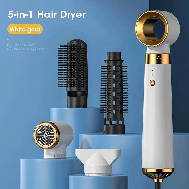 5 In 1 Hair Dryer Hair Blower Hot Cold Air Styler Comb Brush Hairdryer Electric Blowing 220V EU Plug Free Shipping - ACHETE LTD