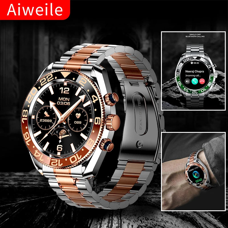 Multifunctional Bluetooth Smart Watch for Men - Waterproof, Health Monitoring, Gift