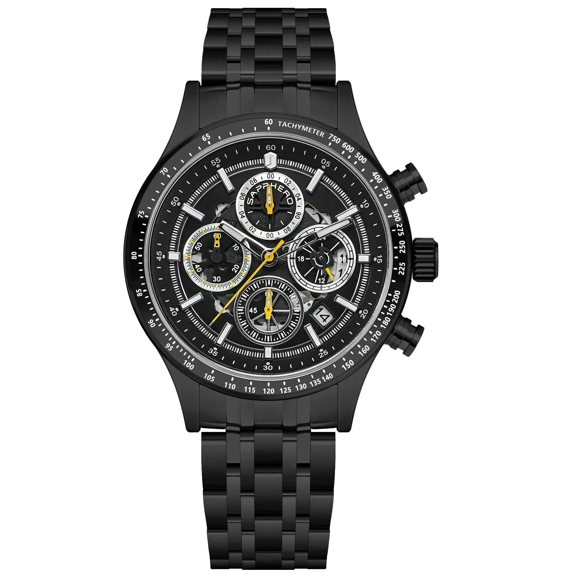 SAPPHERO Men's Watches Luxury Brands Men's Mechanical Styles Quartz Watches For Men 50M Waterproof Clocks Date Wristwatch - ACHETE LTD