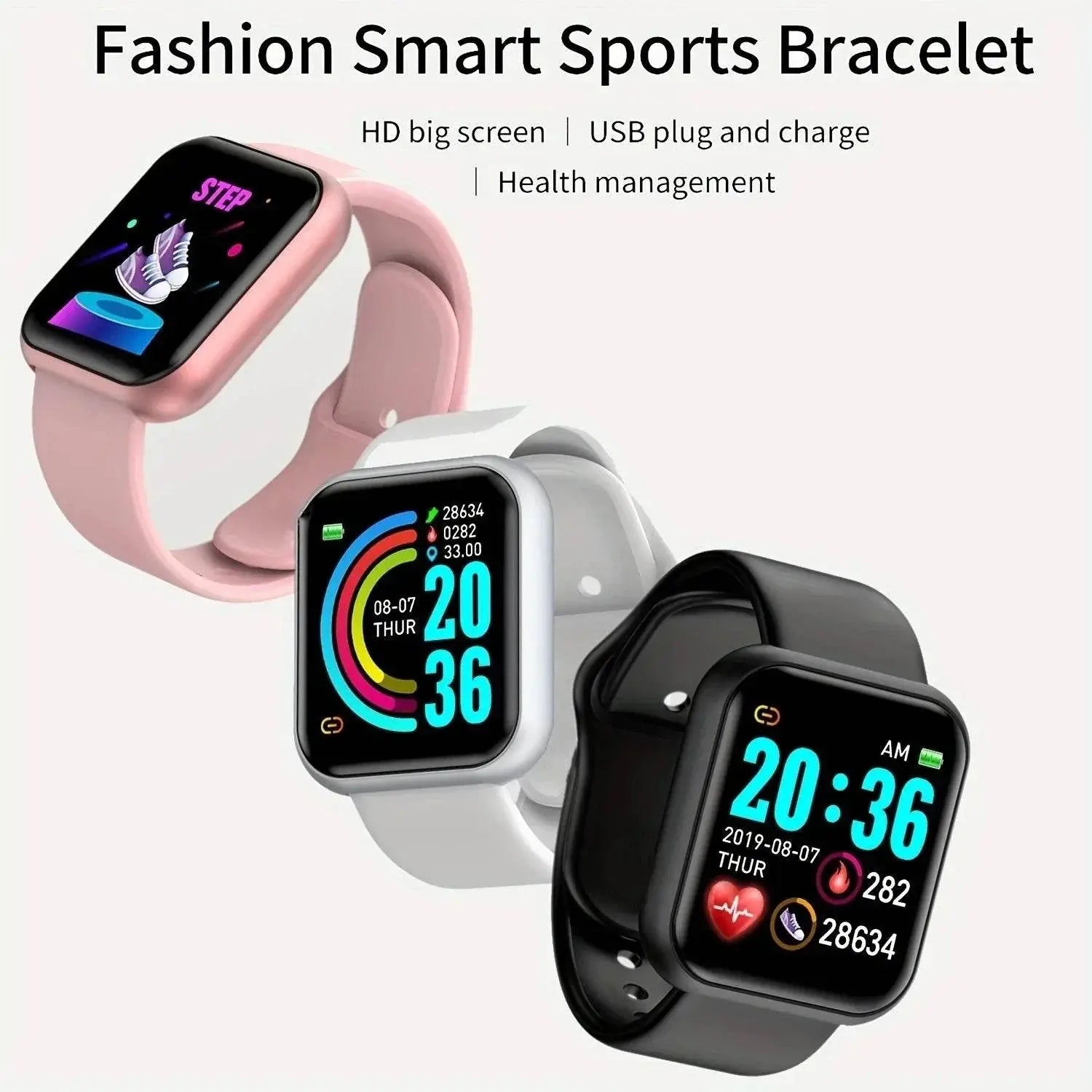 Men Watch Electronic Fitness Bracelet Smartwatch Smart Watch Y68 D20 Sleep Monitor Gift For IOS Android Smartphones Alarm Clock - ACHETE LTD