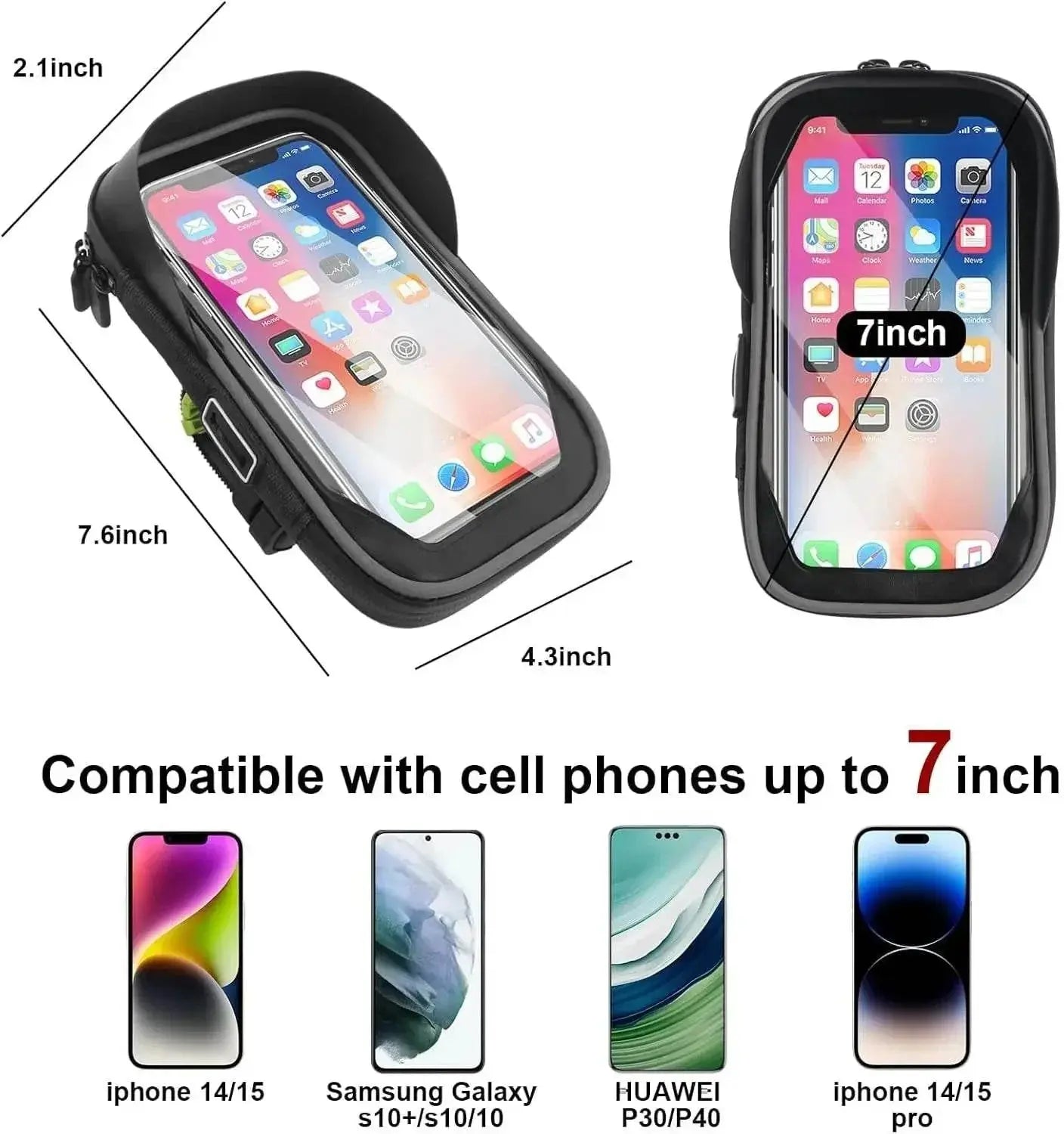 Bike Phone Handlebar Bag Holder Bike Phone Holder Waterproof Bike Bag TPU Touch Screen Handlebar Mount Phone Front Frame Bag - ACHETE LTD