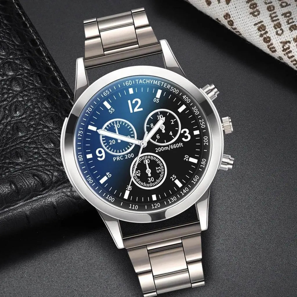 Men's Watch Stainless Steel Band Quartz Business Watches - ACHETE LTD