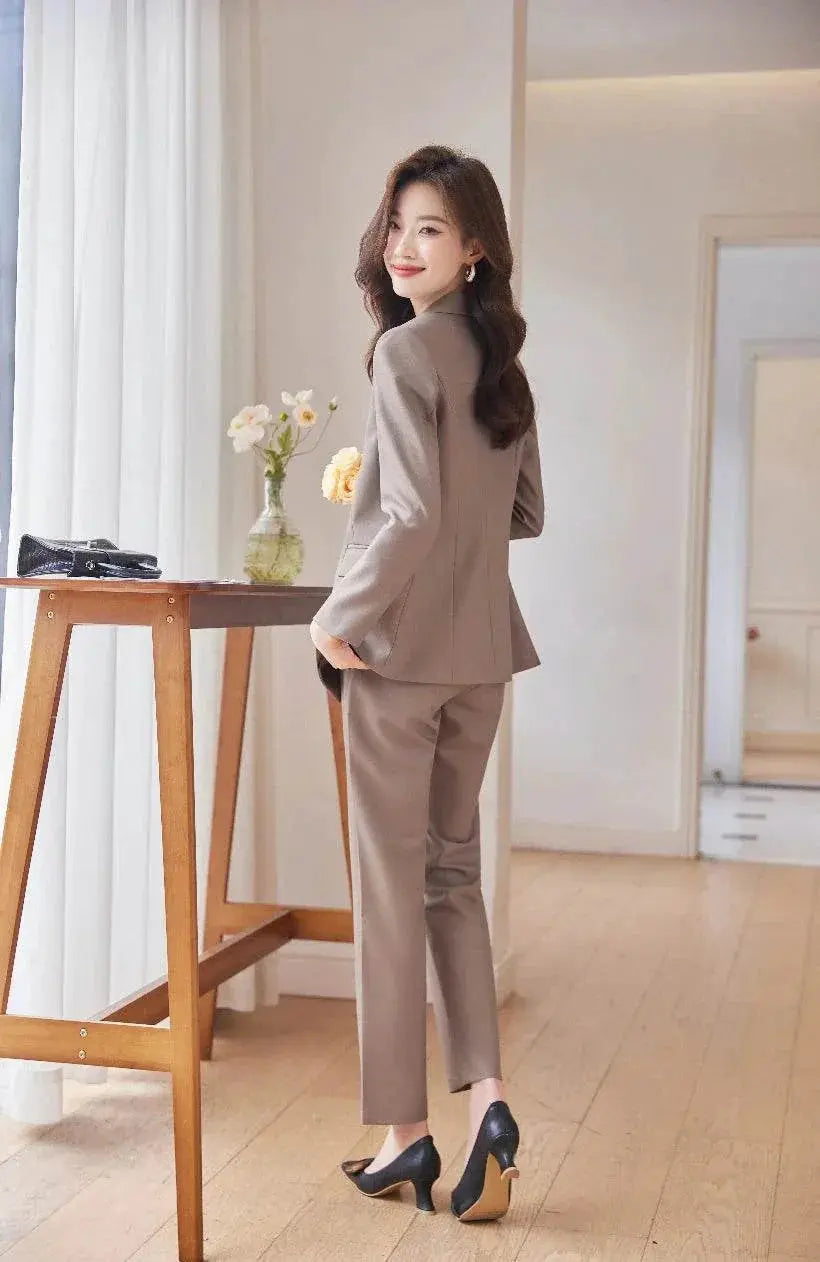 Professional Long-Sleeved Trouser Suits for Women, Fashionable Trousers, High Quality, Show, Elegant, New, Autumn and Winter - ACHETE LTD