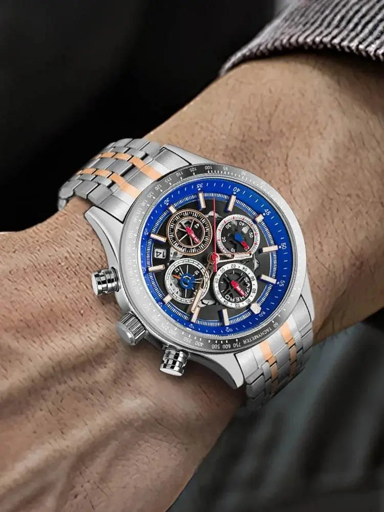 SAPPHERO Men's Watches Luxury Brands Men's Mechanical Styles Quartz Watches For Men 50M Waterproof Clocks Date Wristwatch - ACHETE LTD