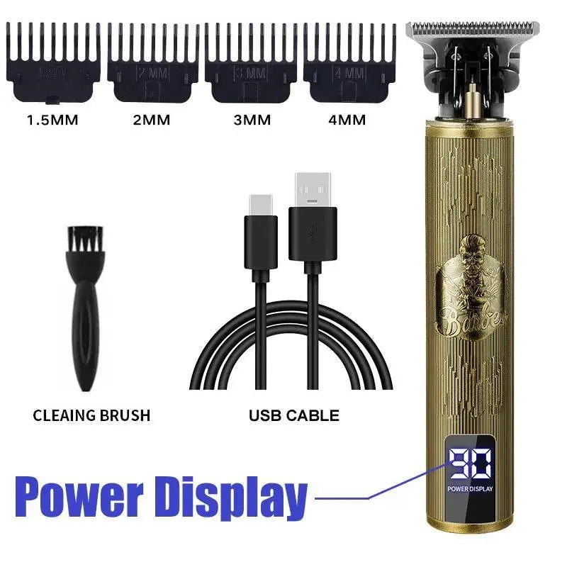 T9 Hair Clippers for Men Vintage Hair Cutting Machine Beard Trimmer Kits Body Hair Shaving Barber Beard Trimmer Electric Shaver - ACHETE LTD