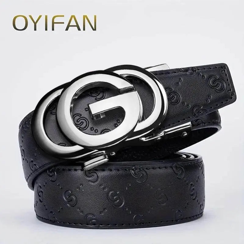 Fashions Men's Belt, Genuine Leather Belt, 3.5cm Automatic Belt with Alloy Buckle, High Quality Belt for Men，luxury belt men - ACHETE LTD