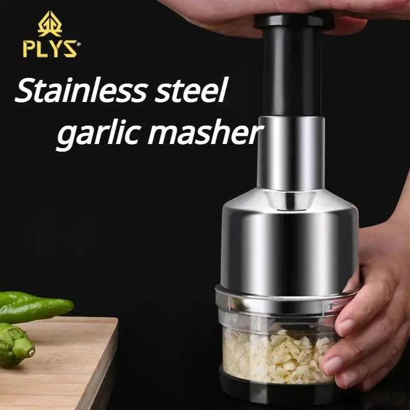 PLYS Garlic masher, garlic mincing tool, household manual garlic beater, commercial multi-functional energy-saving garlic masher - ACHETE LTD