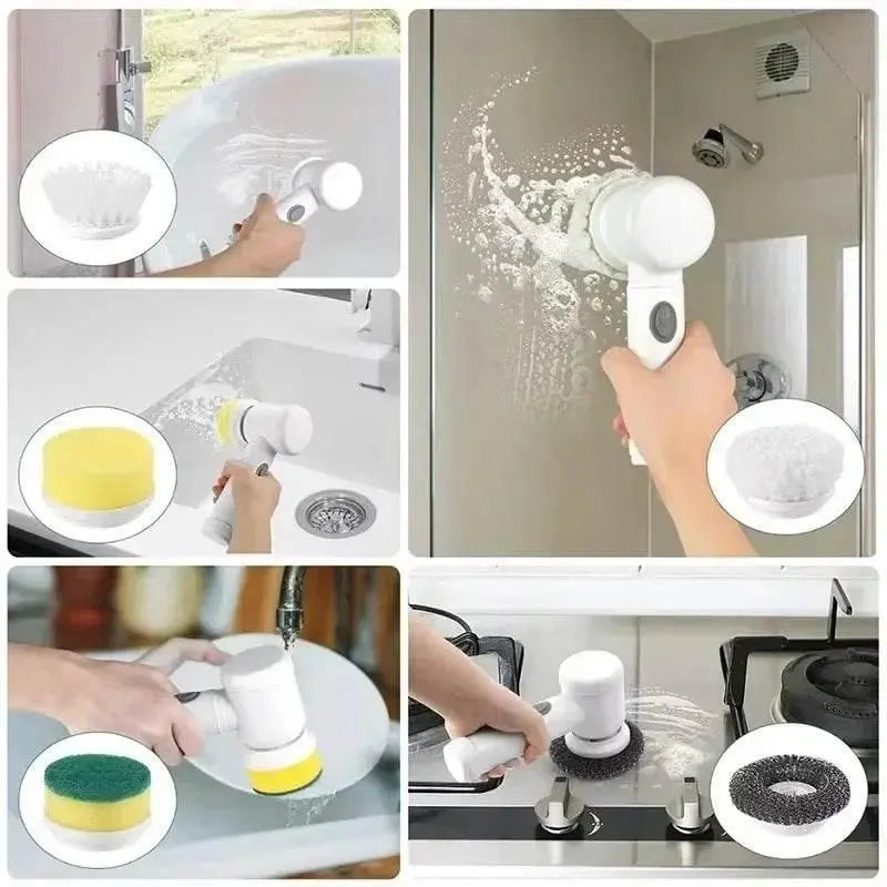 Cordless Electric Spin Scrubber - 5-in-1 Power - ACHETE LTD